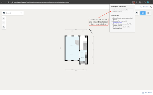 Floorplan extractor :: Detect and download .fml files on Funda detail pages.