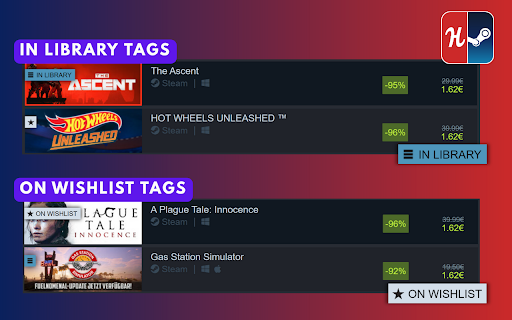 Steamify Humble Bundle :: Changes the appearance of Humble Bundle's game bundle pages into a cleaner, Steam Store-inspired layout for easier browsing.