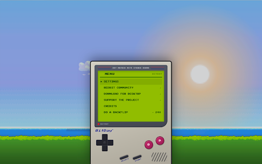BitDay :: Make BitDay your new tab — a living pixel scene that changes with the time of day. Works offline.