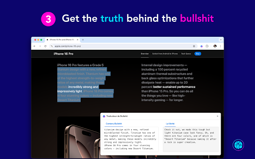Bullshit Translator :: Cut through the nonsense to reveal what’s really being said.