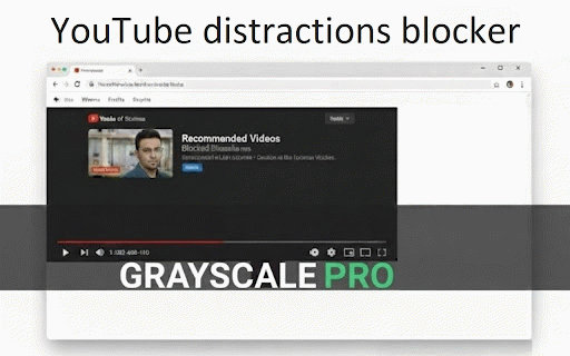 Grayscale Pro: Digital Detox & Focus Mode :: Grayscale mode, blocking distractions on YouTube (shorts, comments, recommended), website blocker with scheduling and focus timer.