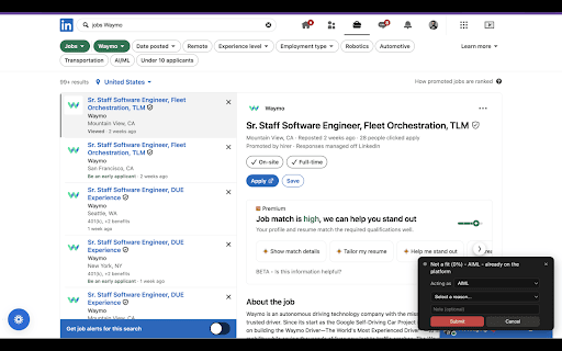 TKVION Hunter :: Instant job-fit verdict on postings, auto-fills applications from your resume, tracks Applied/Wrong status.