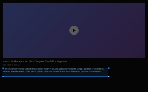 GrabText :: Select any area on screen and instantly copy the text. Works on YouTube, PDFs, images — anywhere.