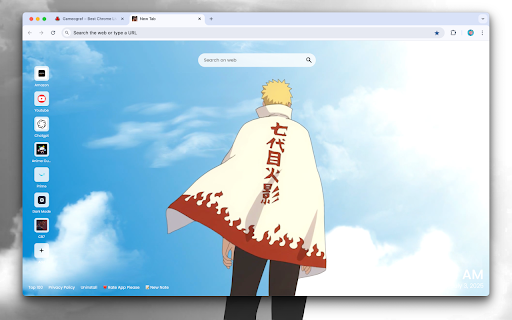 Hokage Naruto Live Wallpaper :: Power up your Chrome with Hokage Naruto Live Wallpaper — an epic animated background featuring Naruto in his Hokage form!