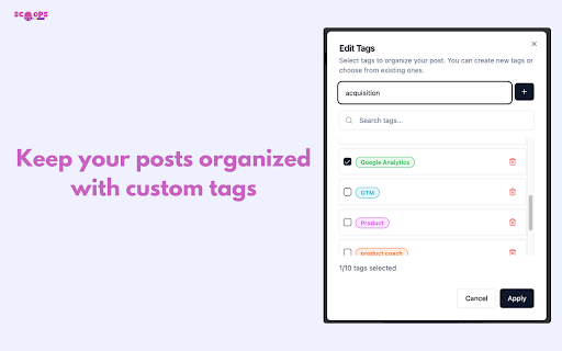 Scoops :: Save, search, and organize your LinkedIn saved posts.