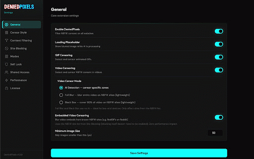 DeniedPixels: Nudity Censor :: Finds nudity on any web page and covers it before you see it. Images, video, GIFs and text, censored on-device. Nothing uploaded.