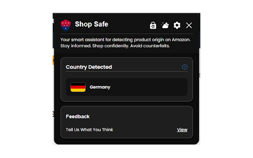 Shop Safe - Amazon :: A browser extension to identify the country of origin of products on Amazon.