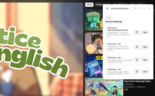 Youtube AI Translator :: AI-powered video translation for YouTube. Watch any video in your language.