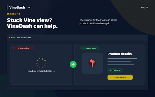 VineDash :: VineDash macht deinen Vine-Workflow leichter: Bestellungen, Rezensionen und wichtige Hinweise übersichtlich verwalten.