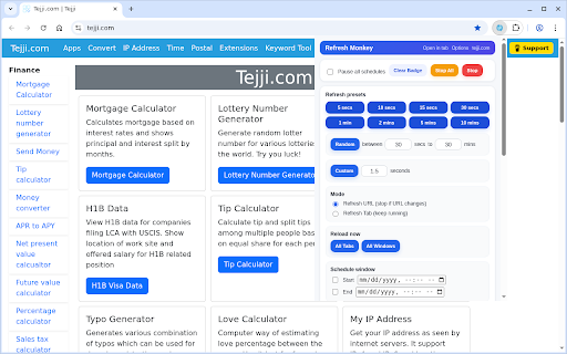 Refresh Monkey :: Advanced tab refresh scheduling and page change monitoring