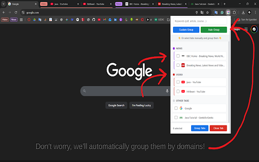 Smart Tab Manager :: Intelligently organize and manage your tabs.