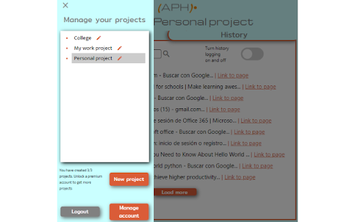 Advanced Project History :: Better organize your Internet history and make your browsing much more efficient.