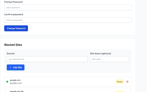 Site Locker - Website Blocker :: Blocks specified websites until the user enters a configured password.Session management, and smart domain blocking.
