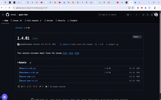 Geist Font Changer Extension :: This Chrome Extension, when clicked, Changes website's font to Geist font by Vercel