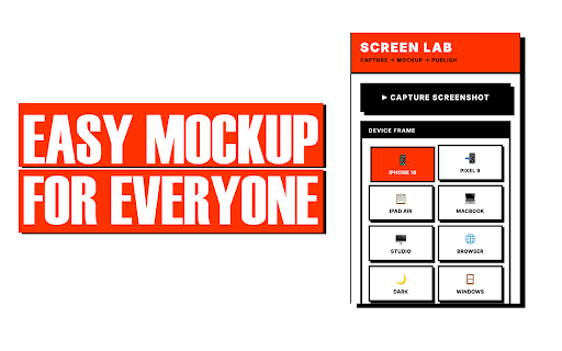 Screen Lab :: Capture screenshots and create professional device mockups for presentations and social media