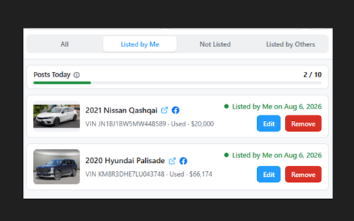 sMedia LOTie :: Chrome extension that helps dealership salespeople post sMedia Hub inventory to Facebook Marketplace.