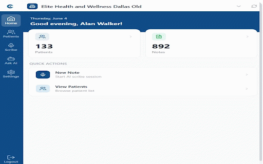 Carepitome AI Scribe :: AI medical scribe that records visits and turns the conversation into structured clinical notes in a floating window over your EHR.