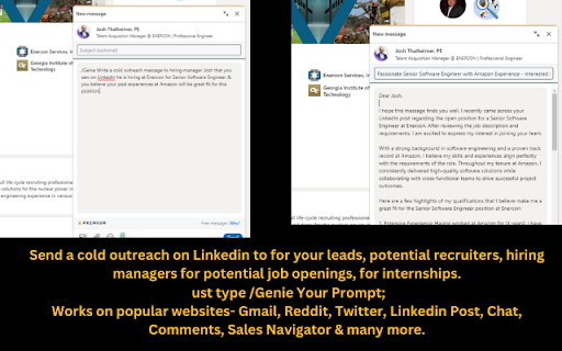 GenieeAI :: Use OpenAI's GPT-3.5-Turbo to generate text, translate languages, and write code on any website.