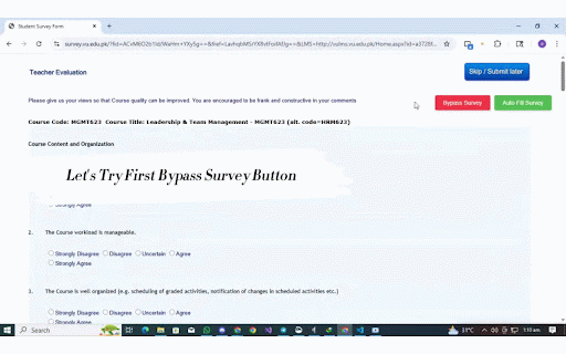 VU QUIZ SOLVER :: This extension helps students improve their study experience Product By TB LADLA.