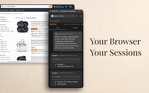 Banus Pro – AI Browser Automation :: Automate web tasks with natural language: logins, forms, scraping, and multi-step workflows—right in your browser.