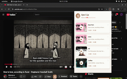 Epoclip :: Save and organize YouTube video clips seamlessly