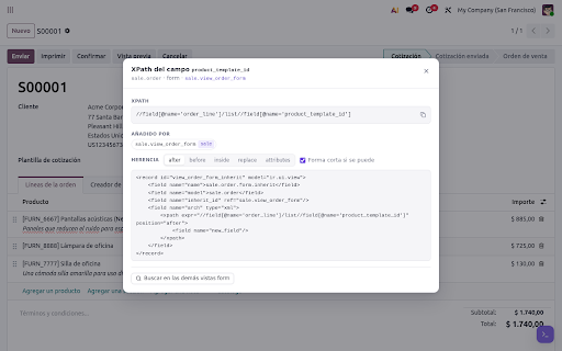 Odoo Dev Tools :: Odoo 15–19 developer tools: inspect fields and buttons, edit records, get XPaths, run methods, preview reports.