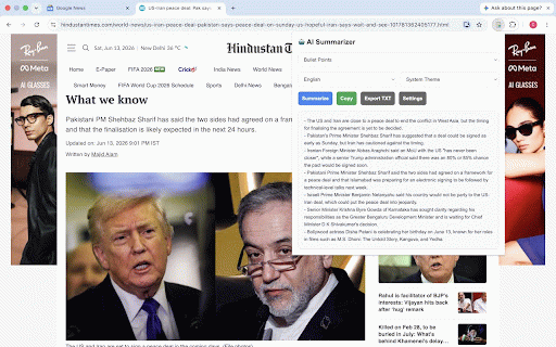AI Summarizer :: AI Summarizer is a lightweight Chrome extension that helps users quickly understand articles and webpages using AI-powered…