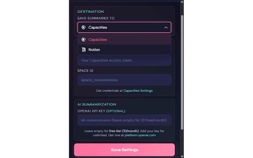 TubeNotes - YouTube Summaries :: AI-powered YouTube summaries saved to Notion, Capacities, Readwise & more. 10 free/month.