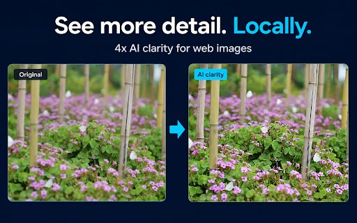 AI Image Upscaler & Zoom – Click Image Zoom :: Local AI image upscaler for web images with shortcut zoom, pan, and 4x enhancement.