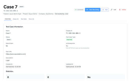 QualityKeeper Recorder :: Record user interactions for automated test case generation