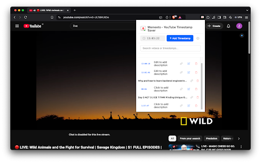 Momento - Youtube Timestamp Saver :: Save, manage and share YouTube video timestamps with keyboard shortcuts. Perfect for students, researchers, and creators.