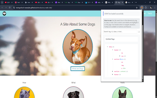 DOMTree Explorer :: Explore, inspect, and annotate the DOM tree of any web page.