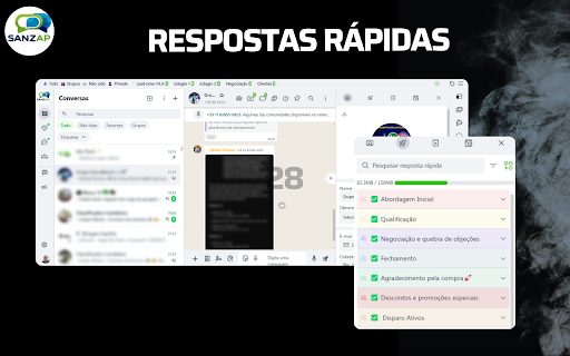 Sanzap - Automatize seu atendimento e venda mais com WhatsApp web :: CRM and productivity tools for WhatsApp Web business users.