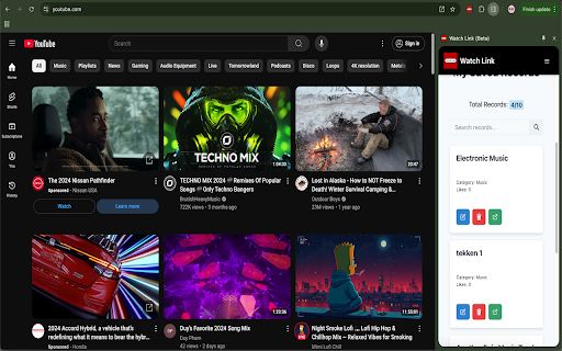 Watch Link (Beta) :: Share and discover video recommendations based on your current YouTube video.