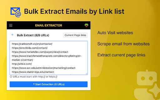 Email Extractor Pro - Bulk Extract Emails :: Ultimate Email Extractor & Email Scraper, Collect & Save Emails on the go. Bulk Email Extractor from link list.