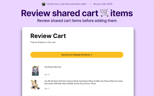 AMZ Cart Share: Share your Amazon cart in 1 click :: Share your Amazon cart in 1-click!