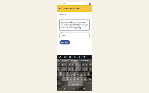 Sticky Notes for Gmail™ :: Pin a private note to any email. Your notes stay with the conversation and sync across all your devices. We never see them.