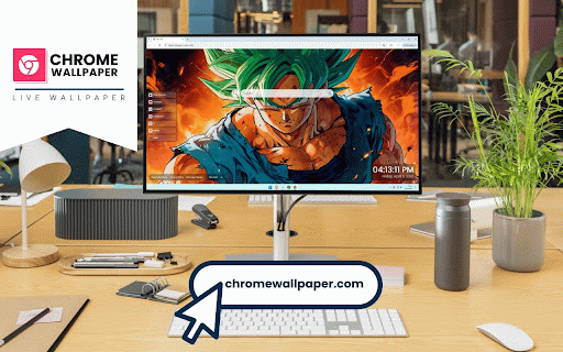 Goku Green Live Wallpaper :: Determined Goku with vibrant green hair emerges from inferno of orange flames.