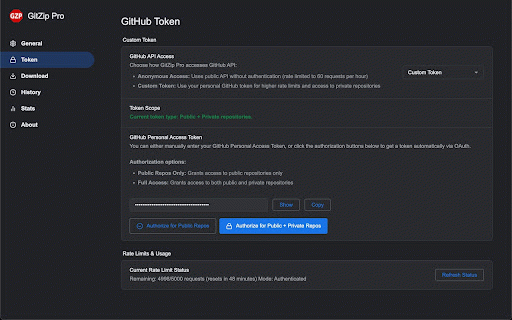 GitZip Pro :: GitZip for GitHub, but Pro.