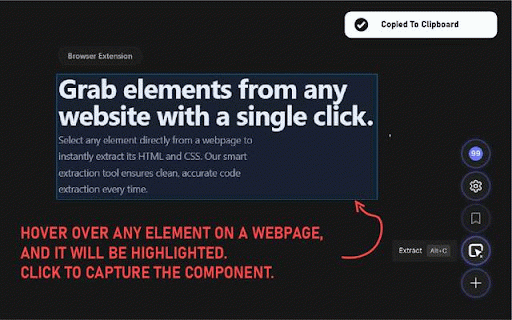 ScrapeStudio :: Turn Inspiration into Production-Ready Code in Seconds!, Extract HTML/CSS, build a personal component library. Try it now!