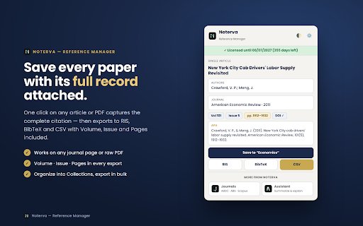 Noterva — Reference Manager :: Know what's in your library. Save papers with their record attached.