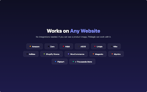 FitMagik - Virtual Try-On :: Try on clothes from any product page with AI. One click to see how products look on you.