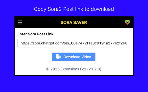 Sora2 Video Downloader - Save No Watermark Video :: Save Sora2 videos in one click. Download watermark-free videos for OpenAI Sora2.
