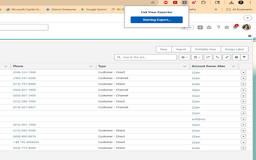 Salesforce List View Exporter :: Export Salesforce Lightning List Views directly to Excel.