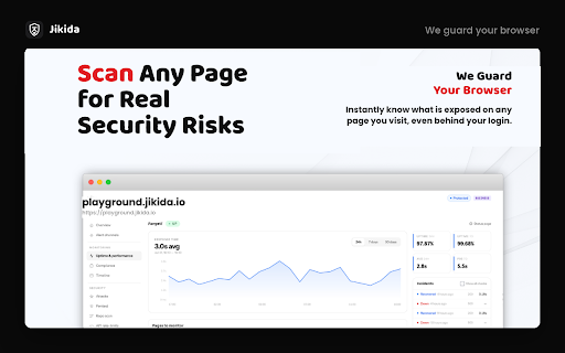 Security Scan, Malware & Firewall — Jikida :: Scan any site for exposed secrets, weak headers, malware and API risks — right in your browser.