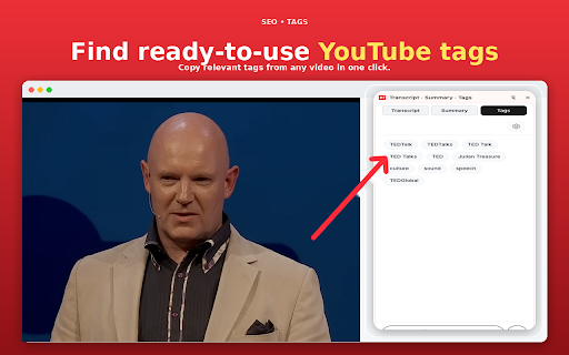 Youtube Video Transcript: AI Summary & Tags :: Get YouTube to Transcript with AI summary & tags in seconds. Smart youtube transcript extractor and youtube video summarizer.