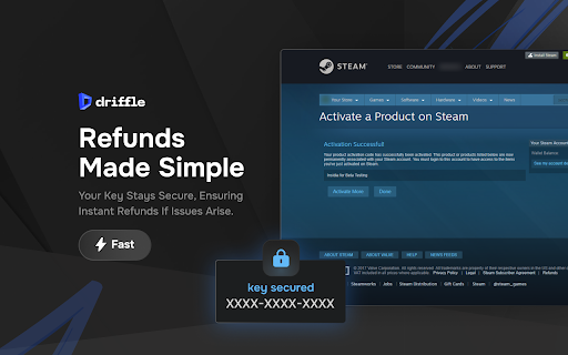 Driffle Steam Activator :: Activate your Steam keys directly from Driffle — no copy-pasting required.