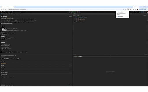 LeetCode Example & Constraint Hider :: Hides the Examples and Constraints sections on LeetCode problem pages.