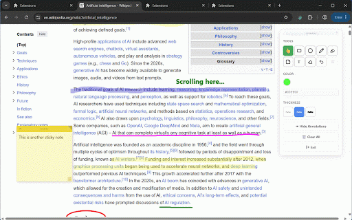 Annotate Websites – Draw & Highlight :: Annotate any website. Draw, highlight & add notes that stay — even on dynamic pages. 100% local, no login.