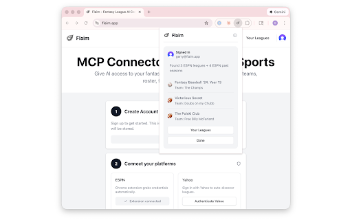 Flaim - ESPN Fantasy Connector :: Automatically sync your ESPN fantasy credentials to Flaim